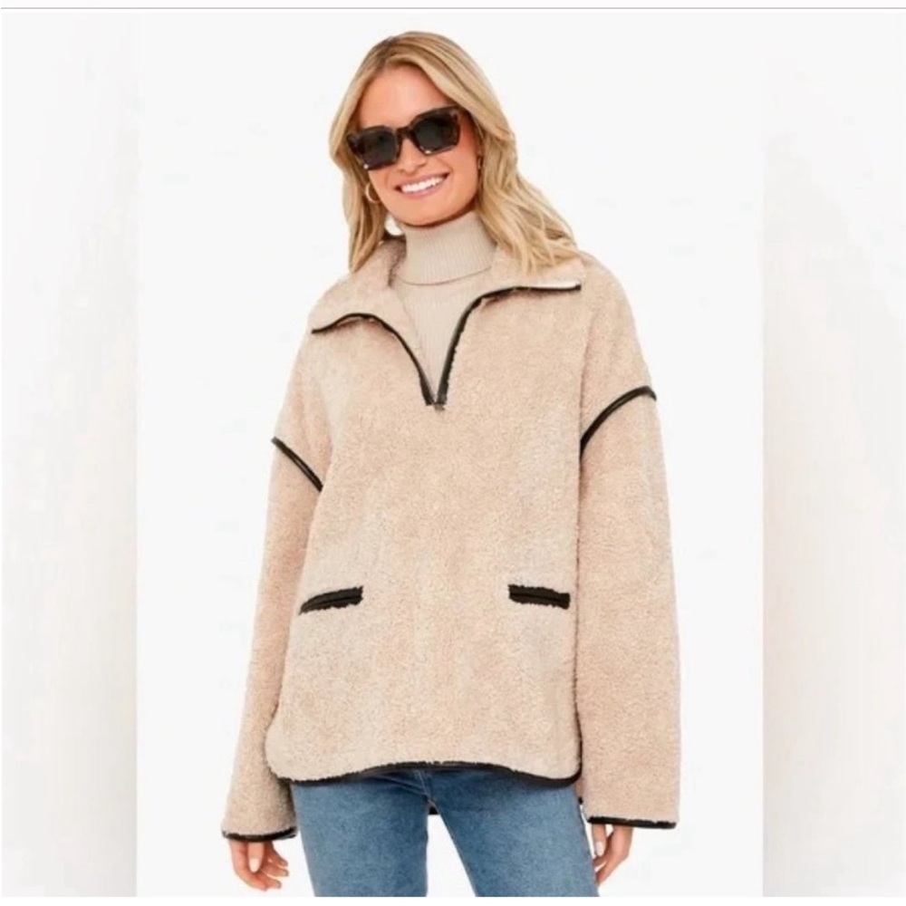 Tuckernuck oversized 3/4 zip shearling